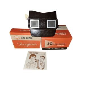 View Master Model E 3-Dimension Viewer MIB WITH TRANSFORMER light viewer 1950's
